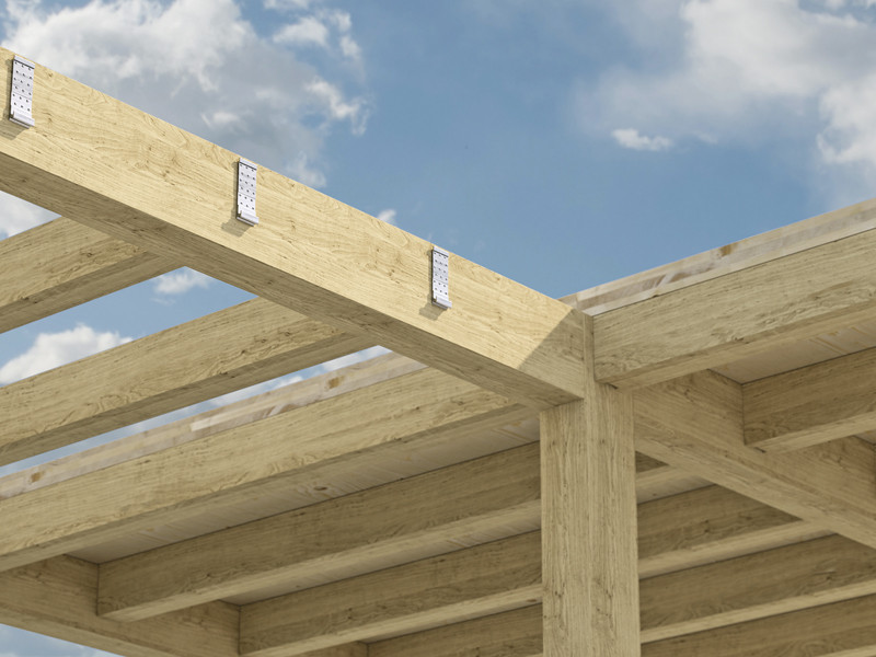 applicazione-staffe a scomparsa per travi in legno lock t midi pergola carport-lock-t-midi