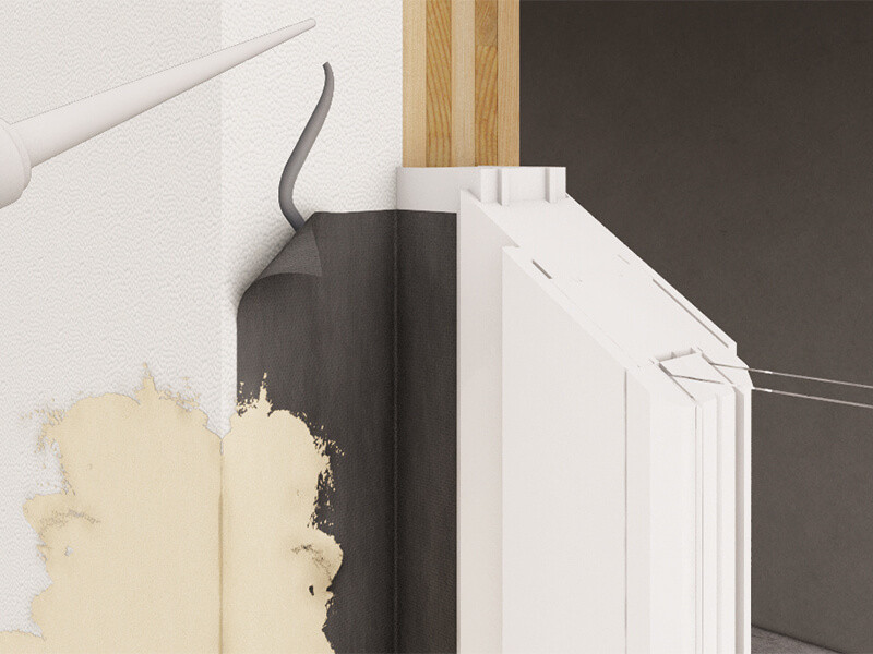 applicazione-nastro-intonacabile-con-striscia-adesiva-di-montaggio-plaster-band-lite