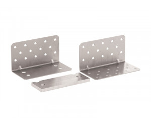 Staffa Angolare Per Staffe Ad Angolo In Legno Resistente, Lamiera D'acciaio Zincata, 90 X 90 X 65 X 1,5 Mm, 10 Pezzi - Foto 3